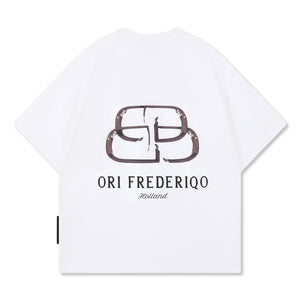 ORI FREDERIQO PRINTED SS TEE-WHITE