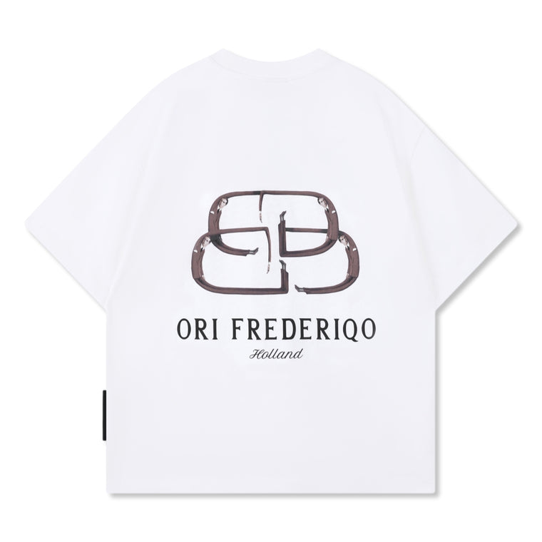 ORI FREDERIQO PRINTED SS TEE-WHITE