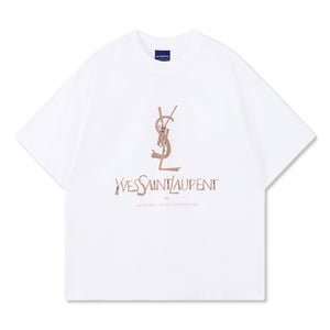 ORI FREDERIQO PRINTED SS TEE-WHITE