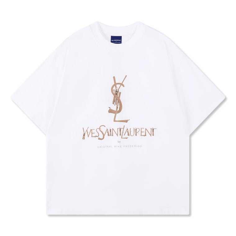 ORI FREDERIQO PRINTED SS TEE-WHITE