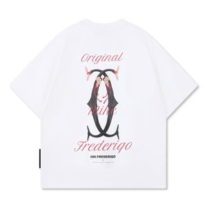 ORI FREDERIQO PRINTED SS TEE-WHITE