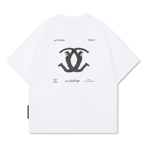 ORI FREDERIQO PRINTED SS TEE-WHITE