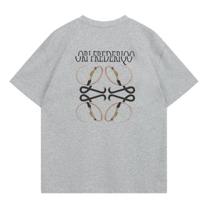 ORI FREDERIQO PRINTED T-SHIRT-GREY