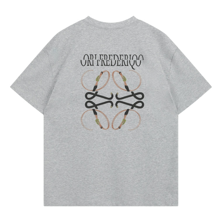 ORI FREDERIQO PRINTED T-SHIRT-GREY