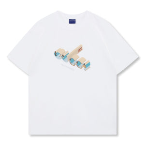 ORI FREDERIQO PRINTED T-SHIRT-WHITE