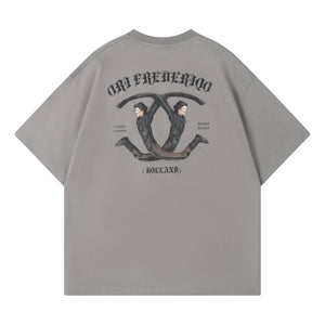 ORI FREDERIQO PRINTED TEE-GREY