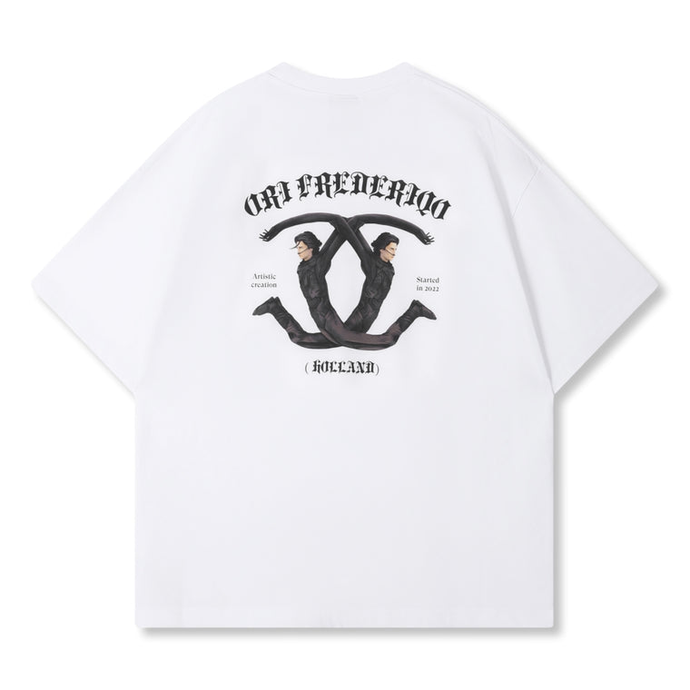 ORI FREDERIQO PRINTED TEE-WHITE