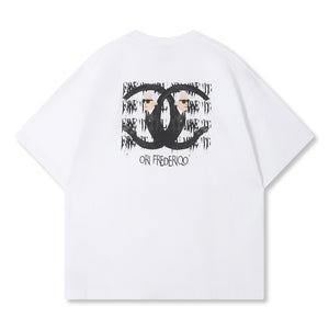ORI FREDERIQO PRINTED TEE-WHITE