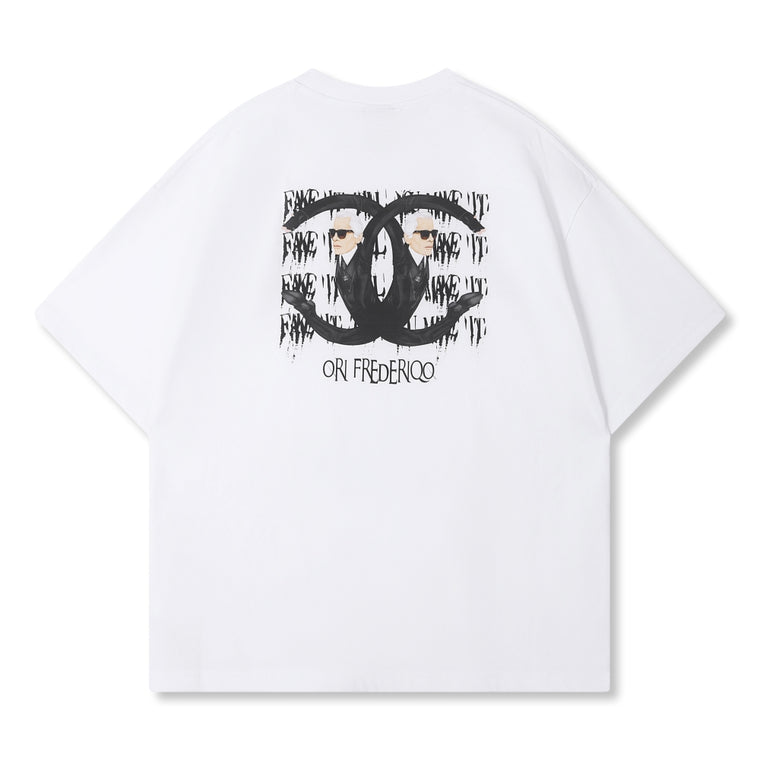 ORI FREDERIQO PRINTED TEE-WHITE