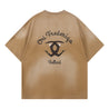 ORI FREDERIQO PRINTED WASHED SS TEE-BROWN