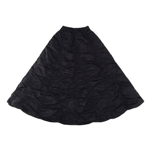 NEUTRAL SOCIETY PUCKERING BALLOON SKIRT-BLACK