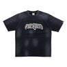 2ND CLOSET "PUNK PEACE" EMBROIDERY SPRAY T-SHIRT-BLACK
