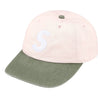 SUPREME PIGMENT COATED 2-TONE S LOGO 6-PANEL-LIGHT PINK