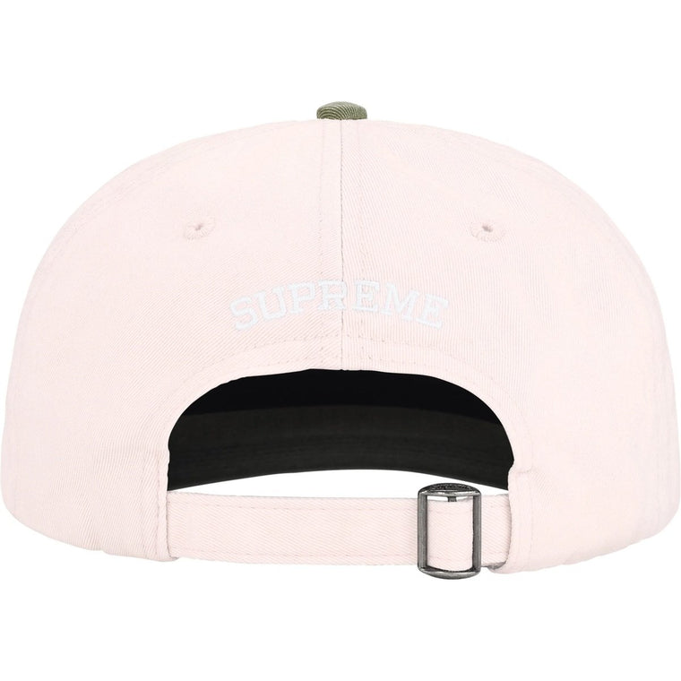SUPREME PIGMENT COATED 2-TONE S LOGO 6-PANEL-LIGHT PINK