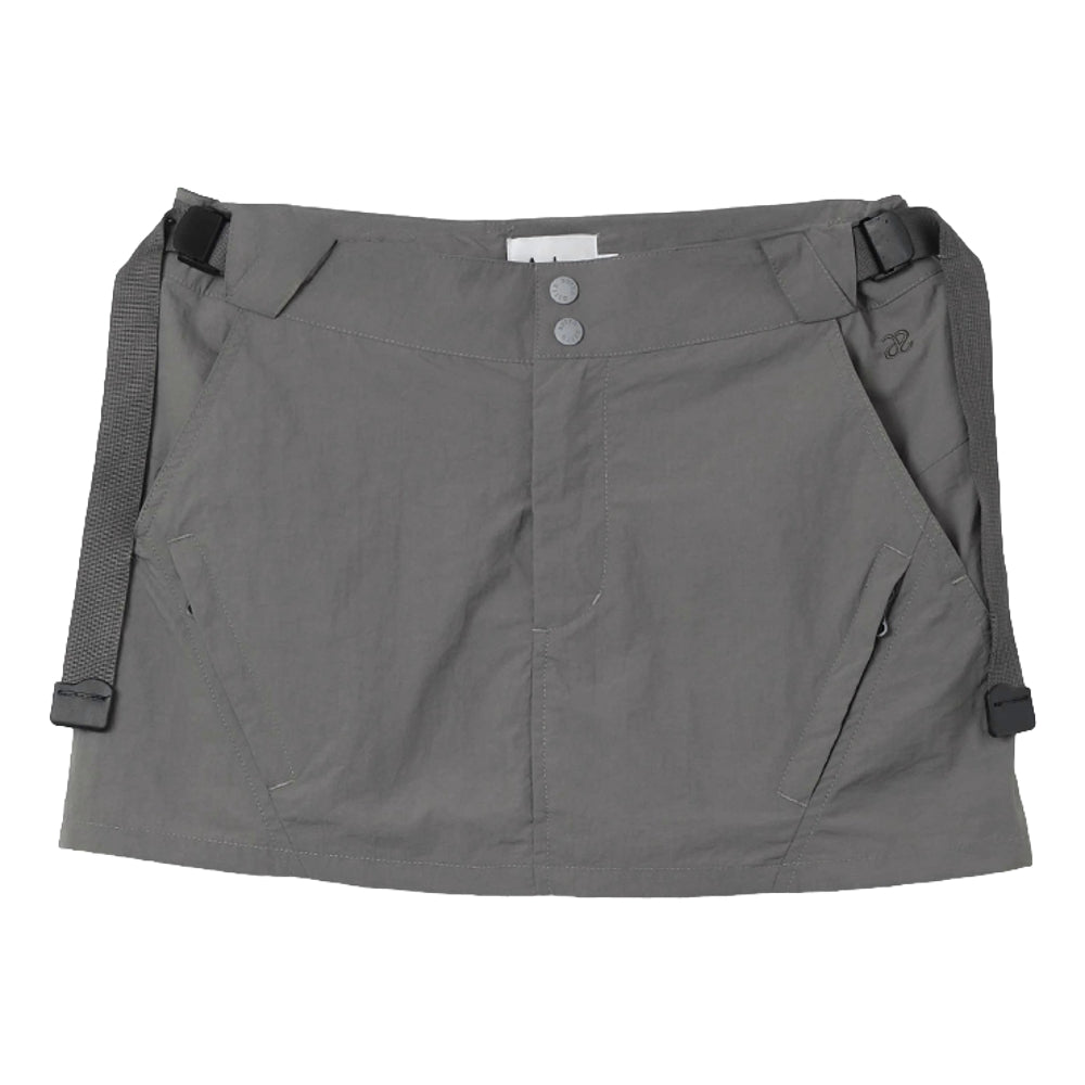 ASTRA POLISH MINI SKIRT-DARK GREY