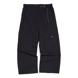NINE POINT NINE PULSAR LASER WIDE PANTS-BLACK