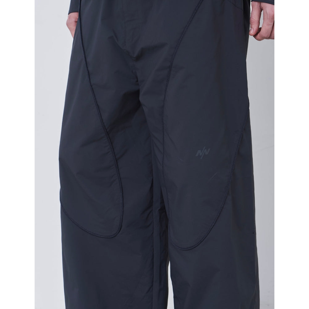 NINE POINT NINE PULSAR LASER WIDE PANTS-DARK GREY
