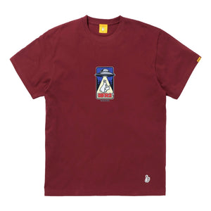 #FR2 RABBITS ABDUCTED BY UFO T-SHIRT-BURGUNDY