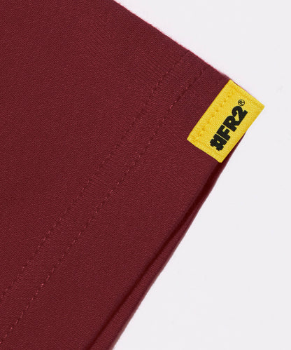 #FR2 RABBITS ABDUCTED BY UFO T-SHIRT-BURGUNDY
