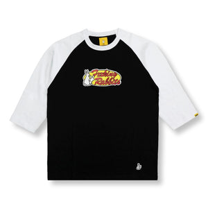 #FR2 RABBITS OVAL LOGO RAGLAN-SLEEVE T-SHIRT-BLACK/WHITE