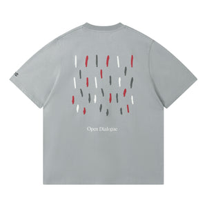 OPEN DIALOGUE RAIN DROP TEE-LIGHT GREY