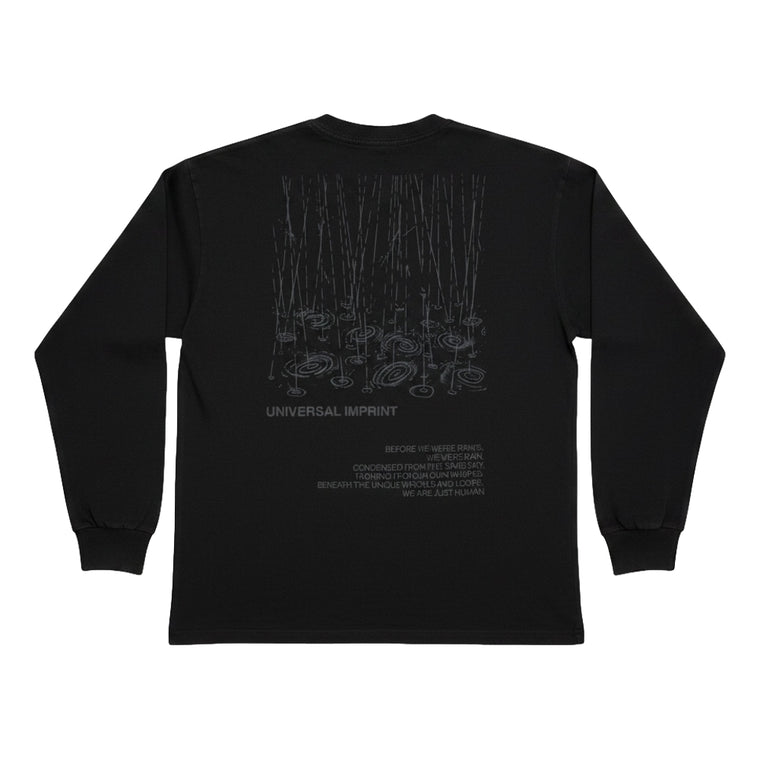 OPEN DIALOGUE RAIN LONG TEE-BLACK