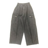 NEUTRAL SOCIETY RAW EDGE DENIM CARGO PANTS-BLACK DENIM