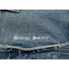 NEUTRAL SOCIETY RAW EDGE DENIM JACKET-BLUE DENIM