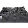 NEUTRAL SOCIETY RAW EDGE DENIM SKIRT-BLACK DENIM