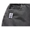 NEUTRAL SOCIETY RAW EDGE DENIM SKIRT-BLACK DENIM