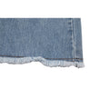 NEUTRAL SOCIETY RAW EDGE DENIM SKIRT-BLUE DENIM