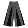 NEUTRAL SOCIETY RAW EDGE DENIM WIDE PANTS-BLACK DENIM