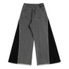 NEUTRAL SOCIETY RAW EDGE DENIM WIDE PANTS-BLACK DENIM