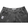 NEUTRAL SOCIETY RAW EDGE DENIM WIDE PANTS-BLACK DENIM