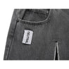 NEUTRAL SOCIETY RAW EDGE DENIM WIDE PANTS-BLACK DENIM