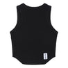 NEUTRAL SOCIETY RAW EDGE RIBBED TANK-BLACK