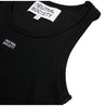 NEUTRAL SOCIETY RAW EDGE RIBBED TANK-BLACK