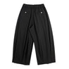 NEUTRAL SOCIETY RAW EDGE WIDE PANTS-BLACK
