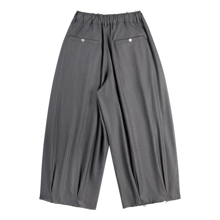 NEUTRAL SOCIETY RAW EDGE WIDE PANTS-GREY