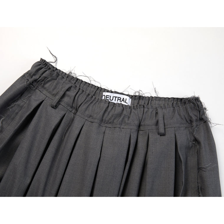 NEUTRAL SOCIETY RAW EDGE WIDE PANTS-GREY