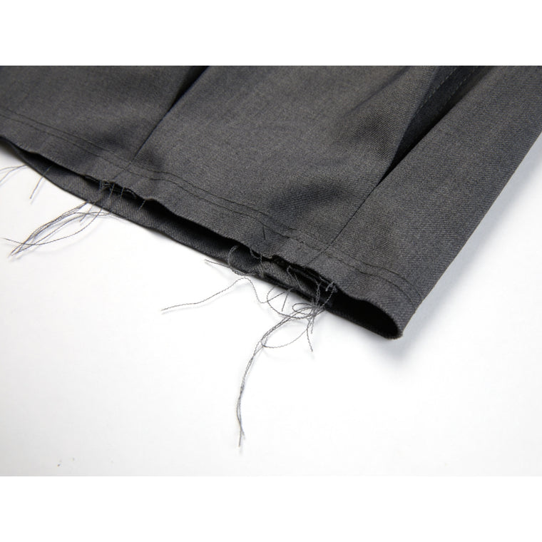 NEUTRAL SOCIETY RAW EDGE WIDE PANTS-GREY