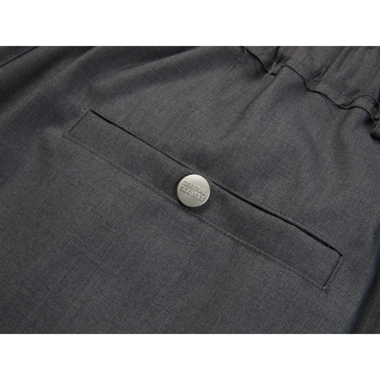 NEUTRAL SOCIETY RAW EDGE WIDE PANTS-GREY