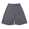 NEUTRAL SOCIETY RAW EDGE WIDE SHORTS-GREY