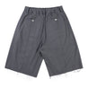 NEUTRAL SOCIETY RAW EDGE WIDE SHORTS-GREY