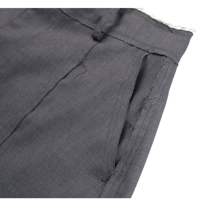 NEUTRAL SOCIETY RAW EDGE WIDE SHORTS-GREY