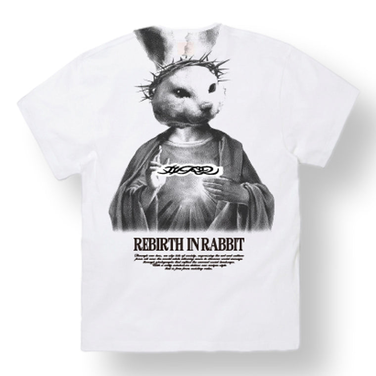 #FR2 REBIRTH IN RABBIT T-SHIRT-WHITE