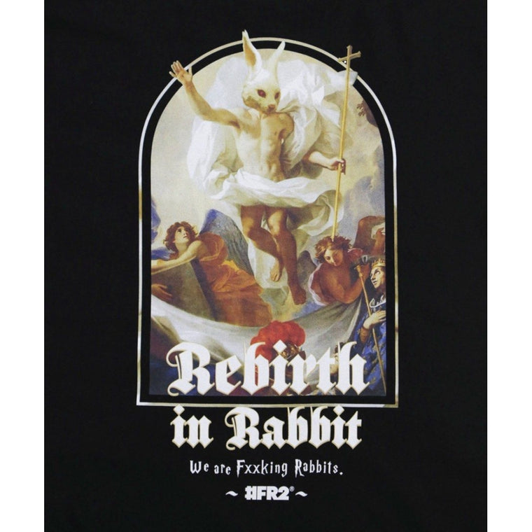 #FR2 REBIRTH IN RABBIT T-SHIRT-BLACK