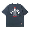 SCENE BY ICE FIRE X RED A LOGO TEE-DARK GREY