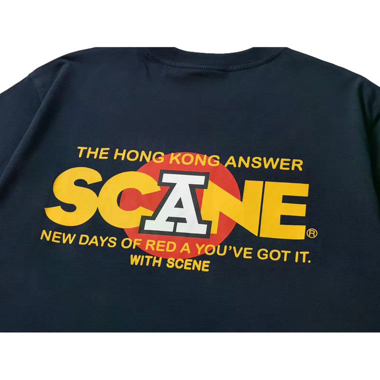 SCENE BY ICE FIRE X RED A LOGO TEE-NAVY
