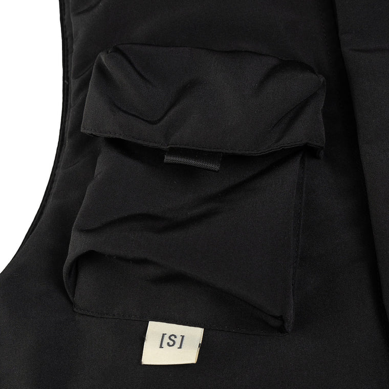 A[S]USL REFLECTIVE LOGO PADDING VEST-BLACK